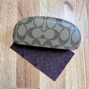 Coach Signature Sunglasses Case + Cleaning Cloth